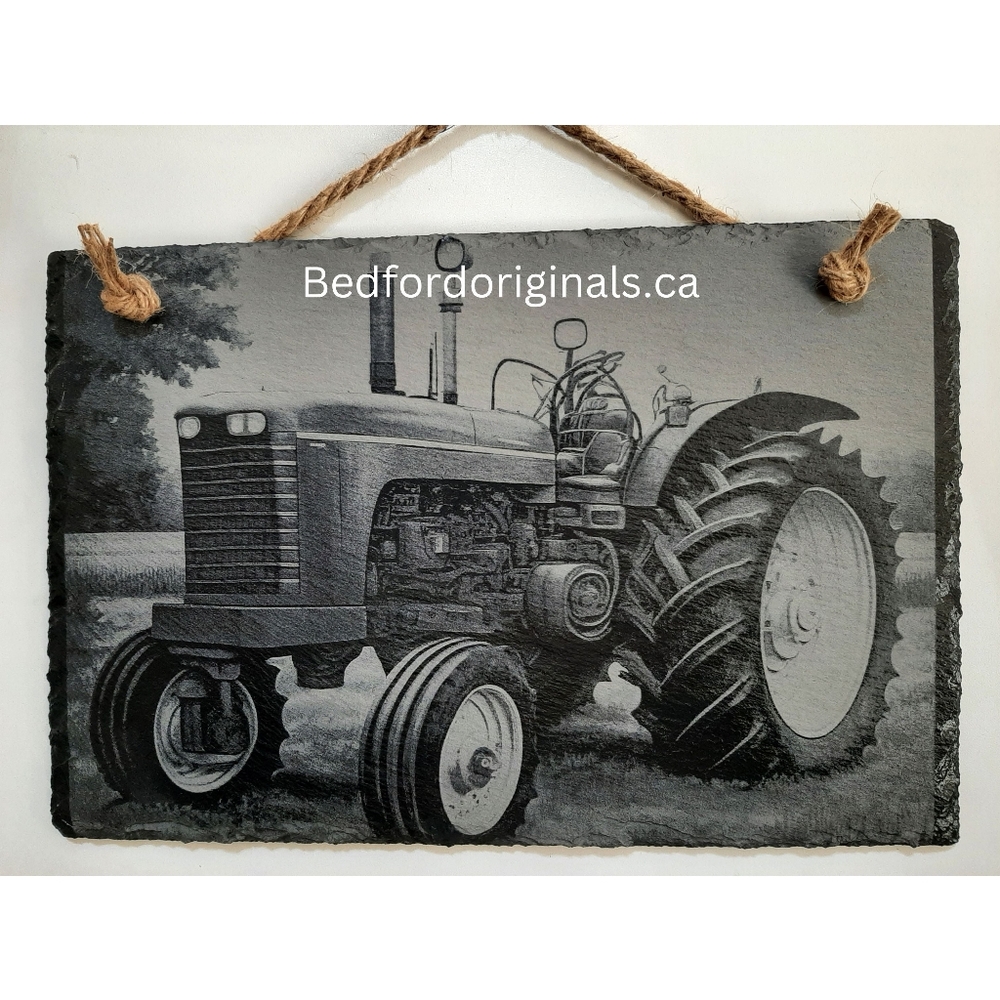Engraved Slate Decor - Tractor